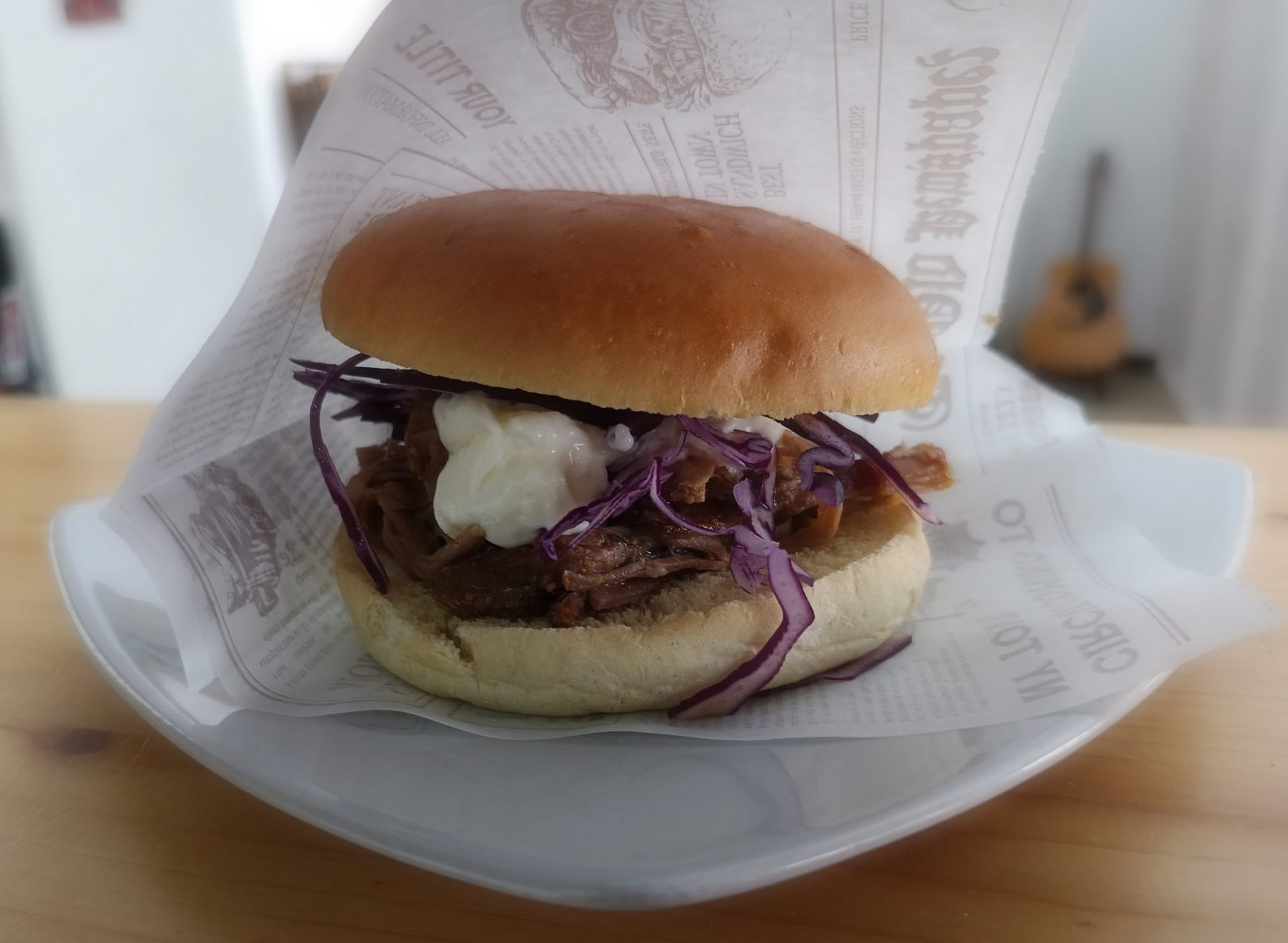 Panino con pulled pork & coleslaw